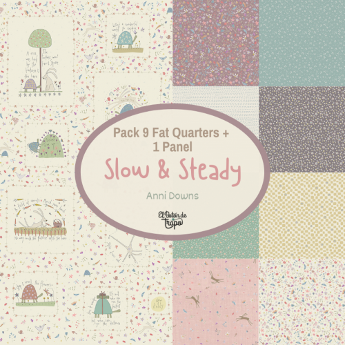 Pack Slow and Steady Anni Downs Fat Quarter panel patchwork quilting