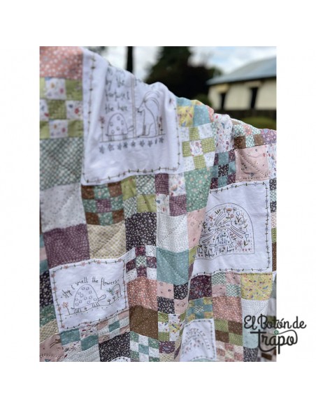 patrón Quilt Slow and Steady Anni Downs patchwork y bordado
