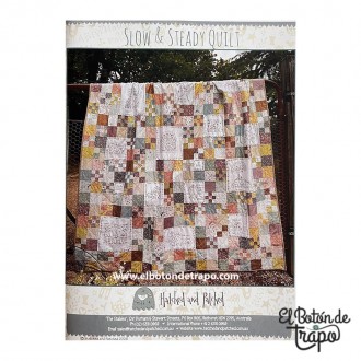 Quilt Slow and Steady Anni Downs patchwork y bordado