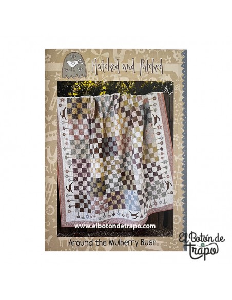 Quilt Around the Mulberry Blush Anni Downs patchwork applique