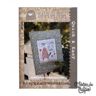 Put My Skates On notebook cover Anni Downs bordado patchwork