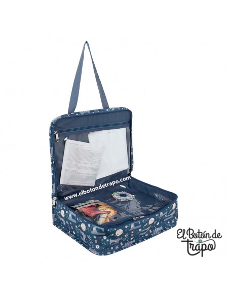 Bolsa organizadora para costura Hobby Gift con estampado de máquinas de coser y amplio espacio para labores y patchwork