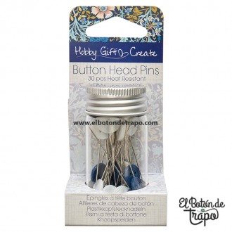 Alfileres de cabeza botón termorresistentes Hobby Gift Create en tarro de cristal reutilizable para costura y patchwork