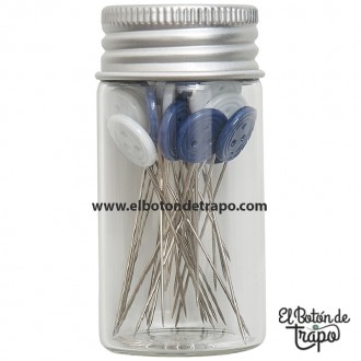 Alfileres de cabeza botón termorresistentes Hobby Gift Create en tarro de cristal reutilizable para costura y patchwork 2