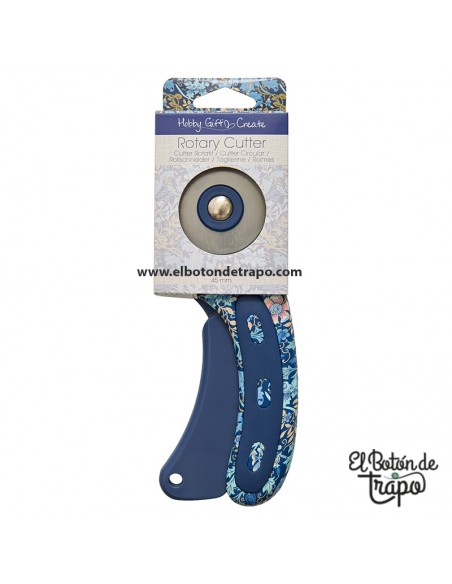 Cúter rotativo Hobby Gift Create de 45 mm con cuchilla de acero y mango ergonómico para patchwork, quilting y costura