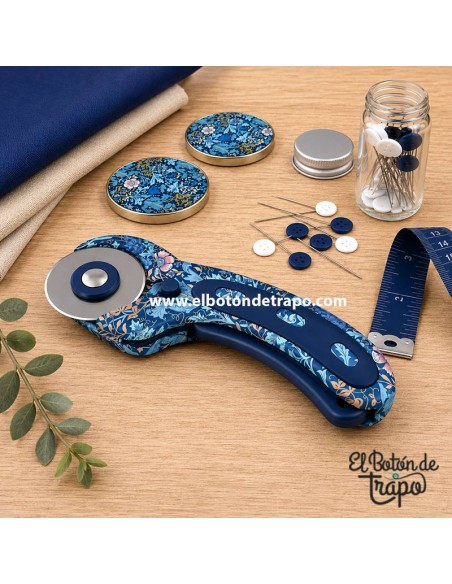 Cúter rotativo Hobby Gift Create de 45 mm con cuchilla de acero y mango ergonómico para patchwork, quilting y costura