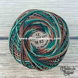 Hilo Valdani Perlé Nº12 color M83. Mint Julep100% algodón egipcio para patchwork y bordado