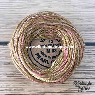 Hilo Valdani Perlé Nº12 color M63 Early Spring 100% algodón egipcio para patchwork y bordado