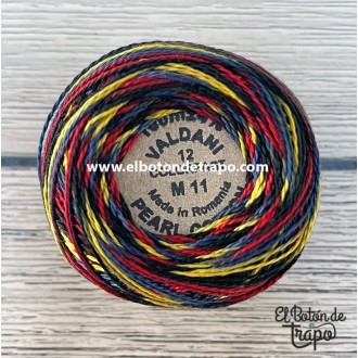 Hilo Valdani Perlé Nº12 color M11 Night Fire 100% algodón egipcio para patchwork y bordado