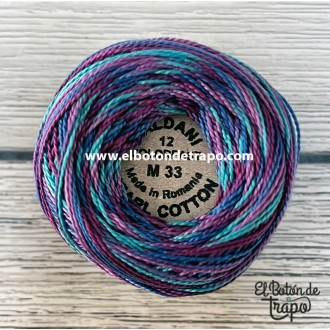 Hilo Valdani Perlé Nº12 color M33 Lollipop 100% algodón egipcio para patchwork y bordado
