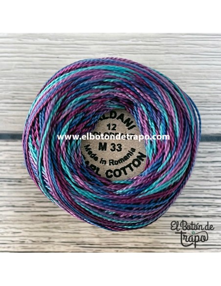 Hilo Valdani Perlé Nº12 color M33 Lollipop 100% algodón egipcio para patchwork y bordado