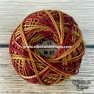 Hilo Valdani Perlé Nº12 color M37 Autumn 100% algodón egipcio para patchwork y bordado