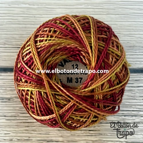 Hilo Valdani Perlé Nº12 color M37 Autumn 100% algodón egipcio para patchwork y bordado