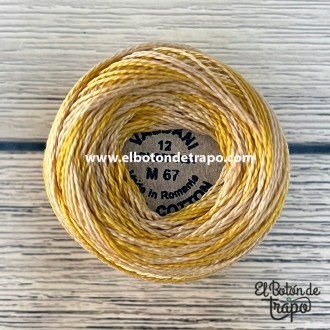 Hilo Valdani Perlé Nº12 color M67 Blurry Vanilla 100% algodón egipcio para patchwork y bordado