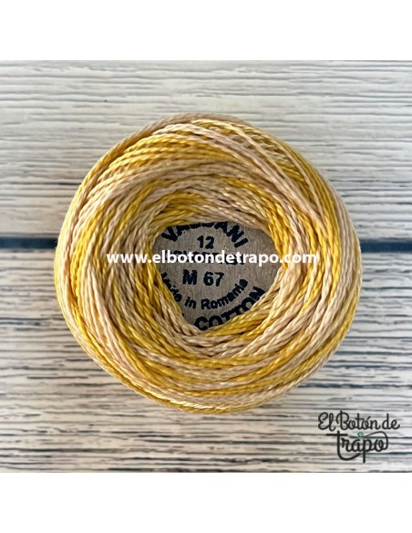 Hilo Valdani Perlé Nº12 color M67 Blurry Vanilla 100% algodón egipcio para patchwork y bordado