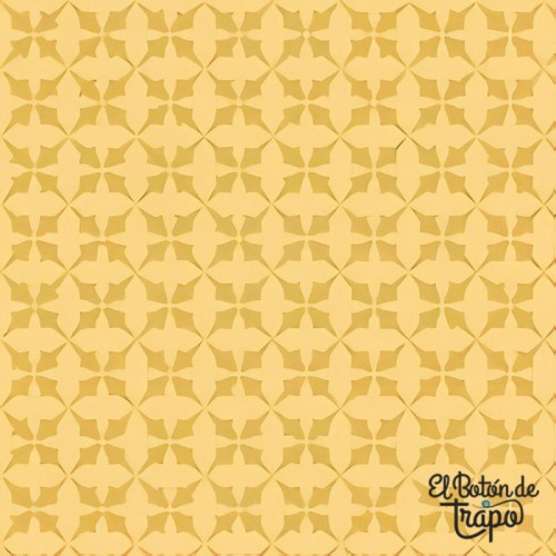 Franela Patchwork Fresh and Fab Trumpet Flower Gold