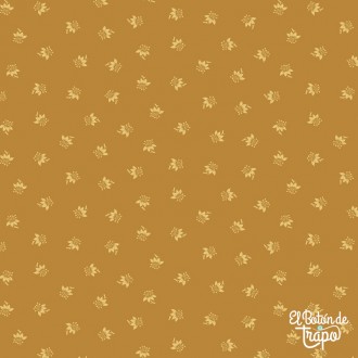 Tela patchwork Treasured Past Mini Floral Gold Marcus Fabrics