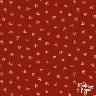 Tela patchwork Treasured Past Mini Floral Red Marcus Fabrics