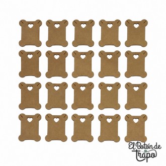 Pack de 20 organizadores de hilos de madera para bordado y patchwork