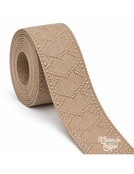 Cinta Natural para bolsos y mochilas de 38 mm 100% poliéster
