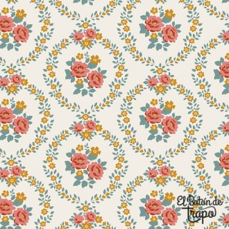 Tela Tilda Village Life Mable Warm Cream