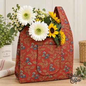 Entretela con patrón impreso Quiltsmart Market Bag para realizar un bolso reversible de patchwork 2