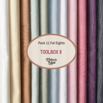 Pack 11 fat Eights telas patchwork Toolbox