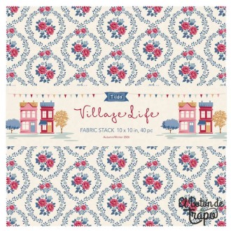 Layer Cake Tilda Village Life 40 piezas de 10 pulgadas 300282