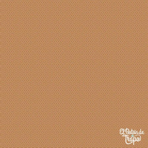 Tela Tilda Poppy Seed Basics marrón claro puntos