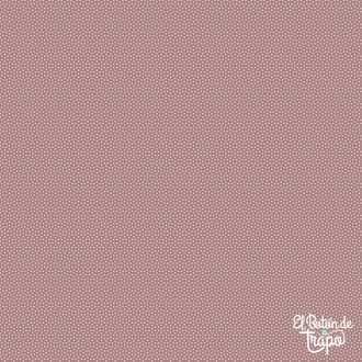 Tela Tilda Poppy Seed Basics malva con puntos crema
