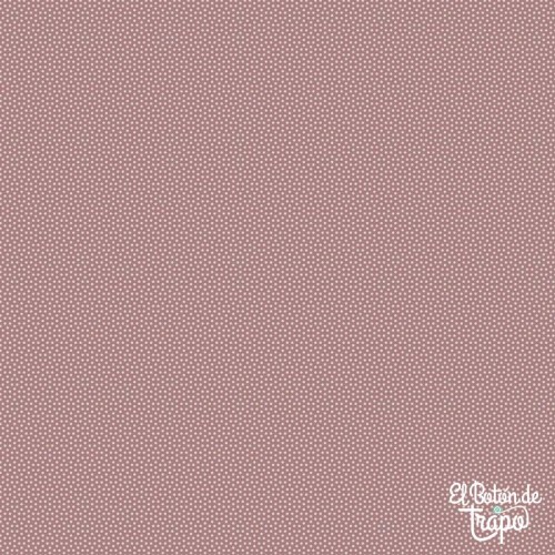 Tela Tilda Poppy Seed Basics malva con puntos crema