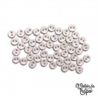 Micro botones redondos Dress It Up blancos 4 mm