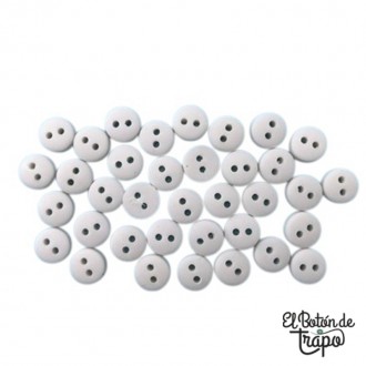Botones redondos blanco 6 mm Dress It Up