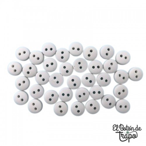 Botones redondos blanco 6 mm Dress It Up