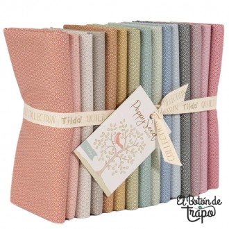 Pack 15 Fat Quarters Tilda Poppy Seed