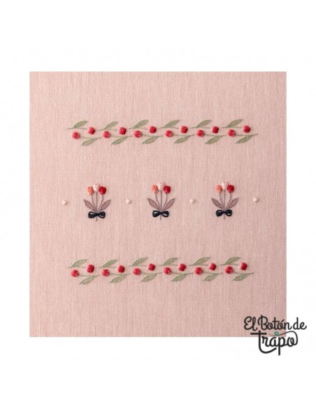 Samplers de flores para bordar del libro Broderie Nature
