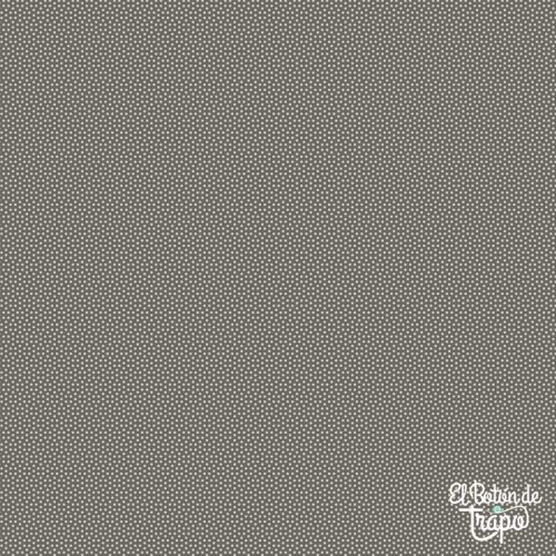 Tela Tilda Poppy Seed Basics Charcoal gris oscuro puntos quilting