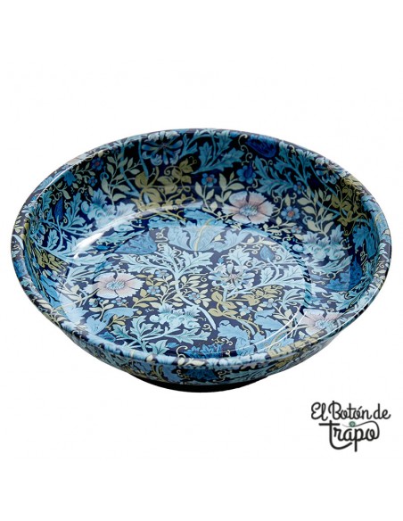 Platillo magnético floral azul para agujas y alfileres Hobby Gift Create.