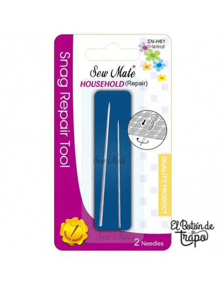 Herramienta Sew Mate SN-H61 con punta moleteada para esconder y rematar hilos de costura