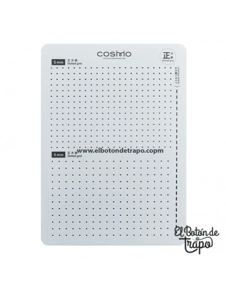plantilla sashiko con dos tamaños de cuadrícula 5mm y 6mm