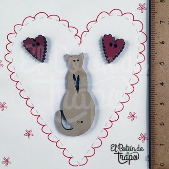 Pack 3 Botones Gato Taupe... 2