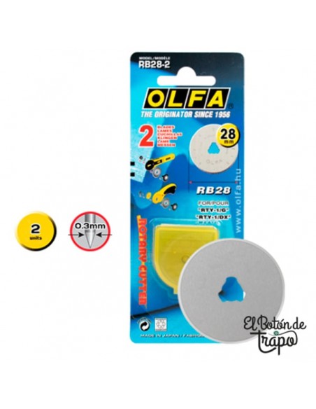 Cuchilla Olfa Cutter Rotativo 28mm RB28-2