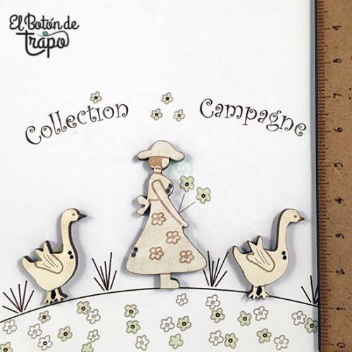 Pack 3 Botones Cisnes Campagne