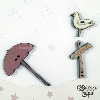 Pack 3 Botones Ocean