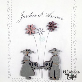 Pack 4 Botones Jardín del Amor