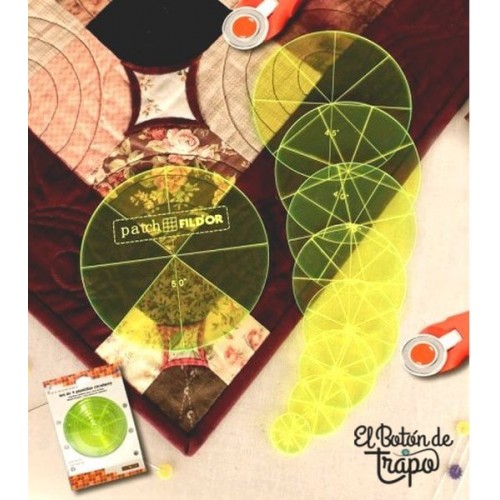 Plantillas Patchwork Circulares Set de 9