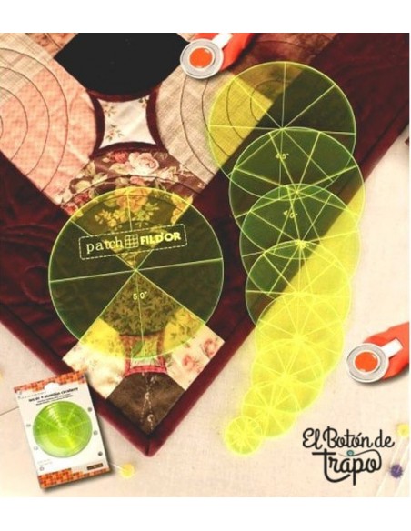 Plantillas Patchwork Circulares Set de 9