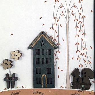 Pack 5 Botones Casa de Otoño