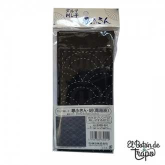 Tela Sashiko Azul Preimpresa Azul Ondas 201 2