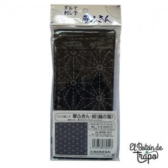 Tela Sashiko Azul Preimpresa Estrellas 206 2